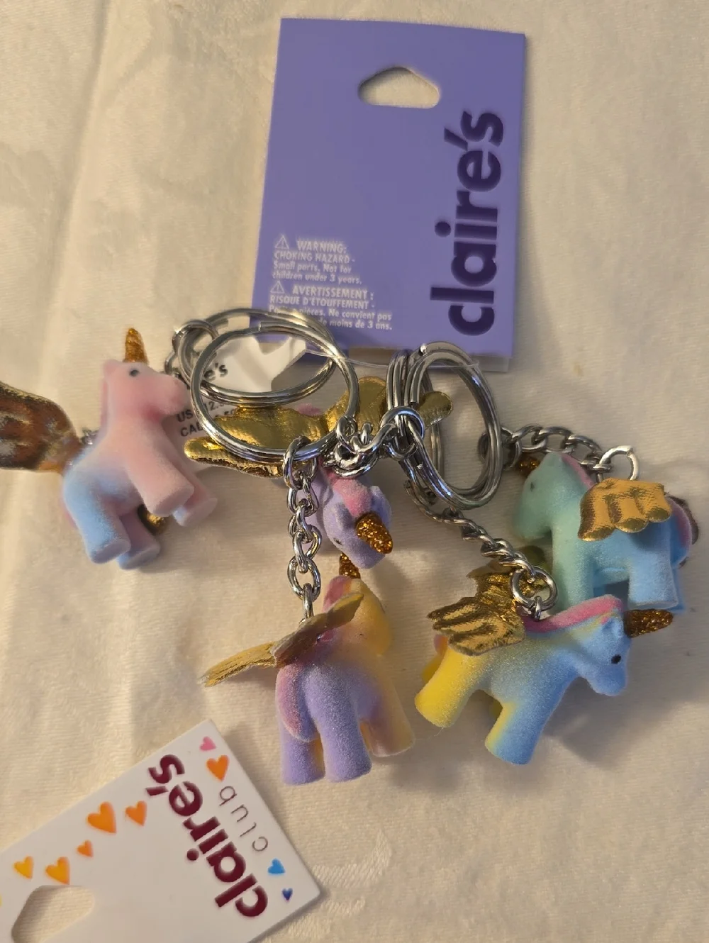 16 Claire's Pastel Hair Clip & Bow Assortment & Key Rings New